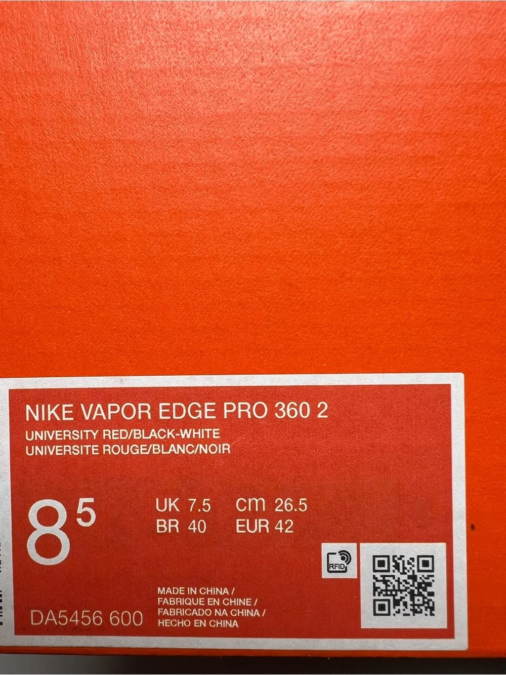 Nike vapor edge